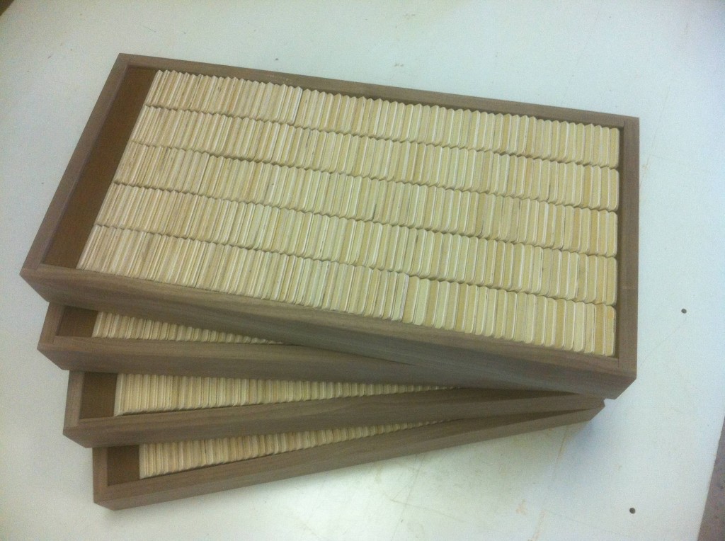 Walnut trays for the 1200 blanks.